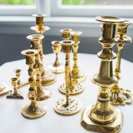 Brass Candlesticks For Hire - Encore Events Hire & Style